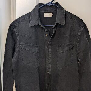 Taylor Stitch - The Western Shirt in Washed Black Selvage Chambray - L (42)
